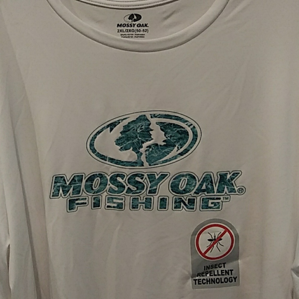 Mossy oak fishing shirt w/ insect repellent 2XL Z2